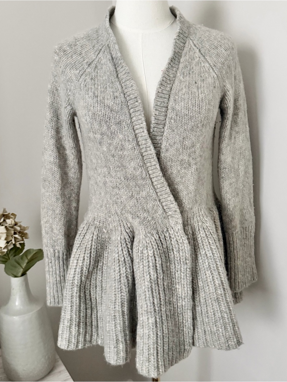 Peplum Cardigan Sweater